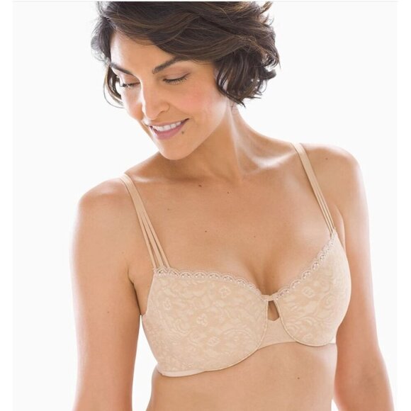 Soma Tan Enticing Lift Unlined Balconette Bra Size 40C - Picture 1 of 6